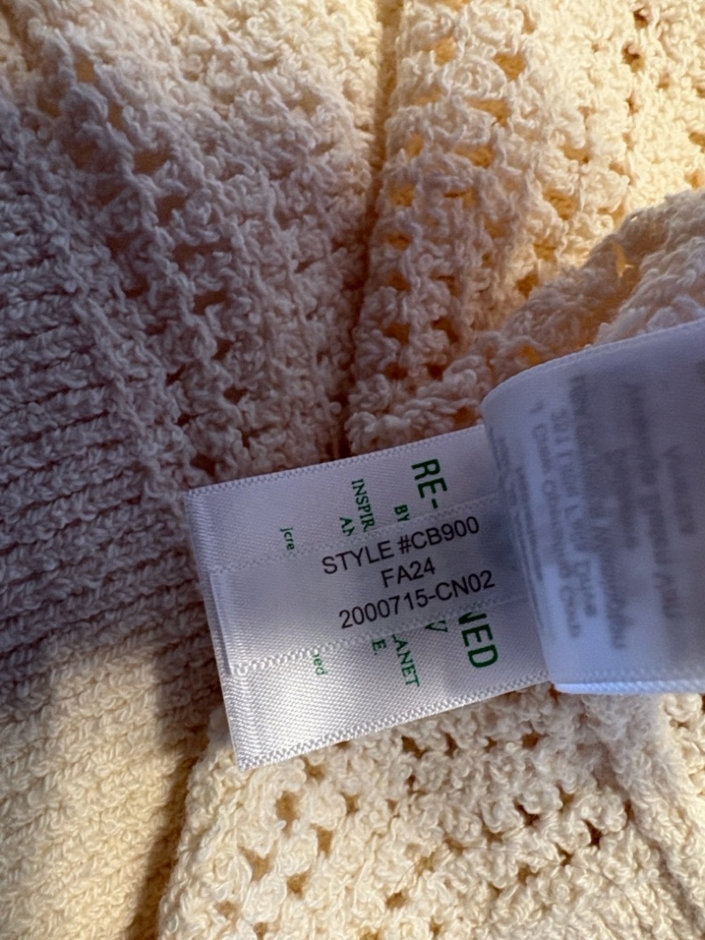 J. Crew Pointelle Crewneck Sweater Size XL Cream Open Knit Beachy Summer NWT - Picture 10 of 10